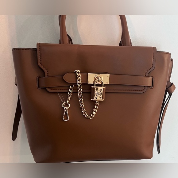 Authentic Michael Kors Hamilton Legacy Large Logo Belted‎ Satchel Lugagge - Picture 5 of 8